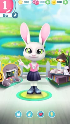 Bu Кролик Игра питомцы уход screenshot №5